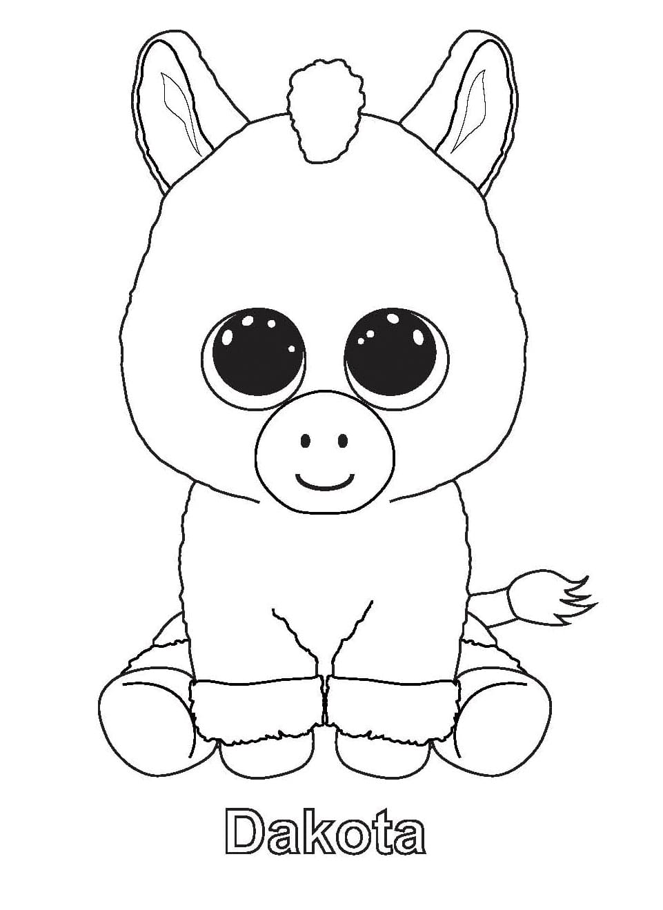 Yazdırılabilir Beanie Boo bedava Boyama Sayfası