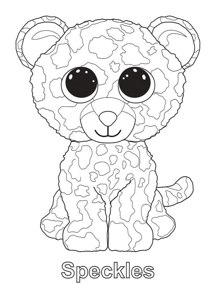Yazdırılabilir Beanie Boo görsel Boyama Sayfası