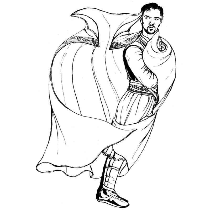 Yazdırılabilir Bedava Doktor Strange Boyama Sayfası