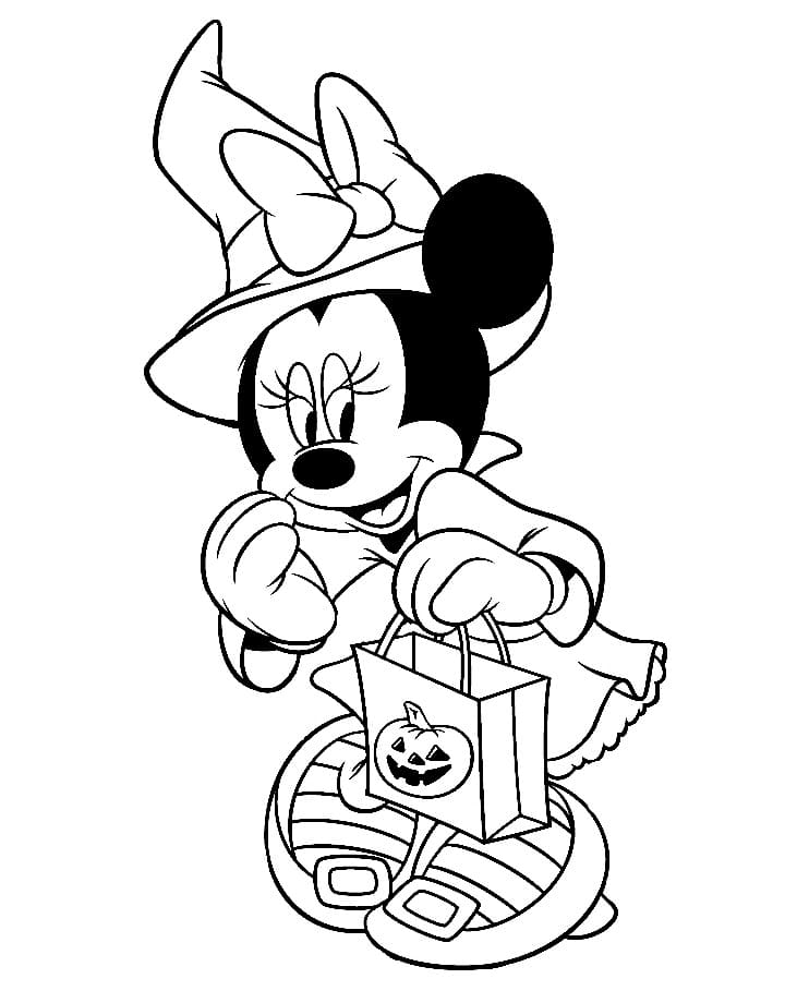 Yazdırılabilir Bedava Minnie Boyama Sayfası