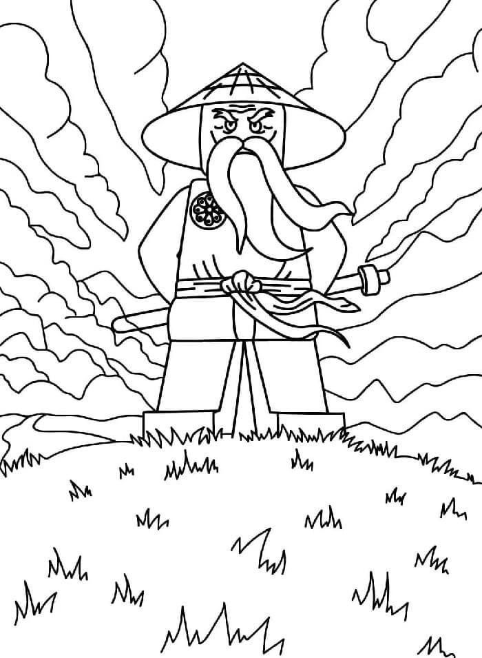 Yazdırılabilir Bedava Ninjago Boyama Sayfası