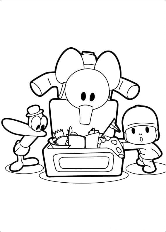 Yazdırılabilir Bedava Pocoyo Boyama Sayfası