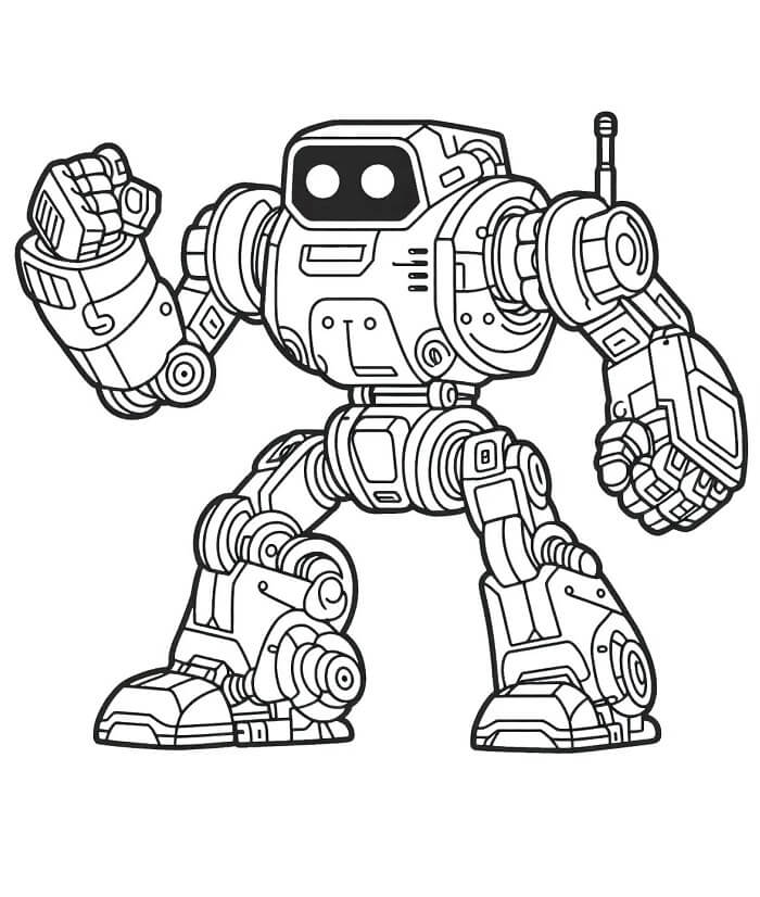 Yazdırılabilir Bedava Robot Boyama Sayfası