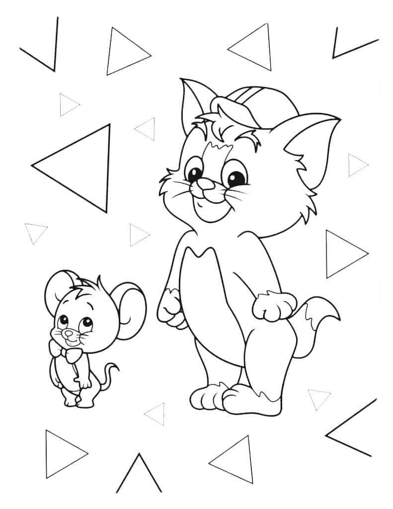 Yazdırılabilir Bedava Tom ve Jerry Boyama Sayfası