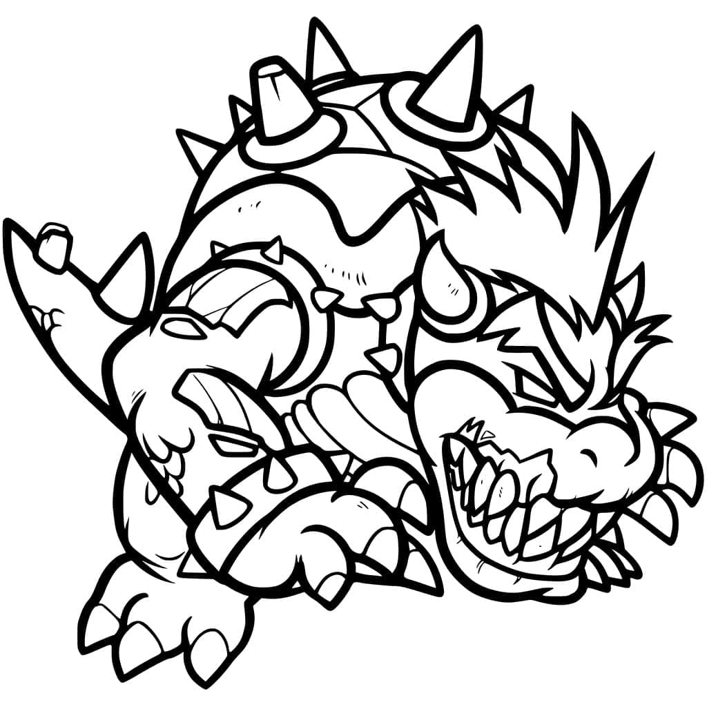 Yazdırılabilir Bowser Resmi Boyama Sayfası
