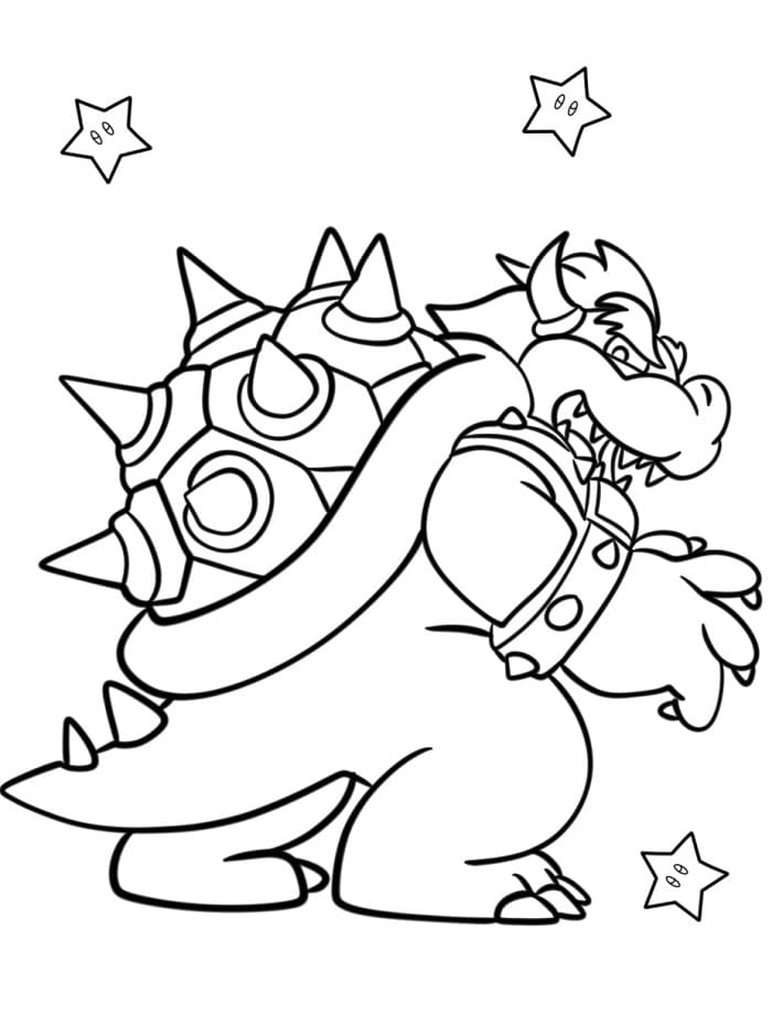 Yazdırılabilir Bowser Boyama Sayfası