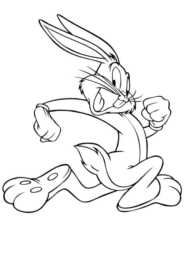 Yazdırılabilir Bugs Bunny Boyama Sayfası