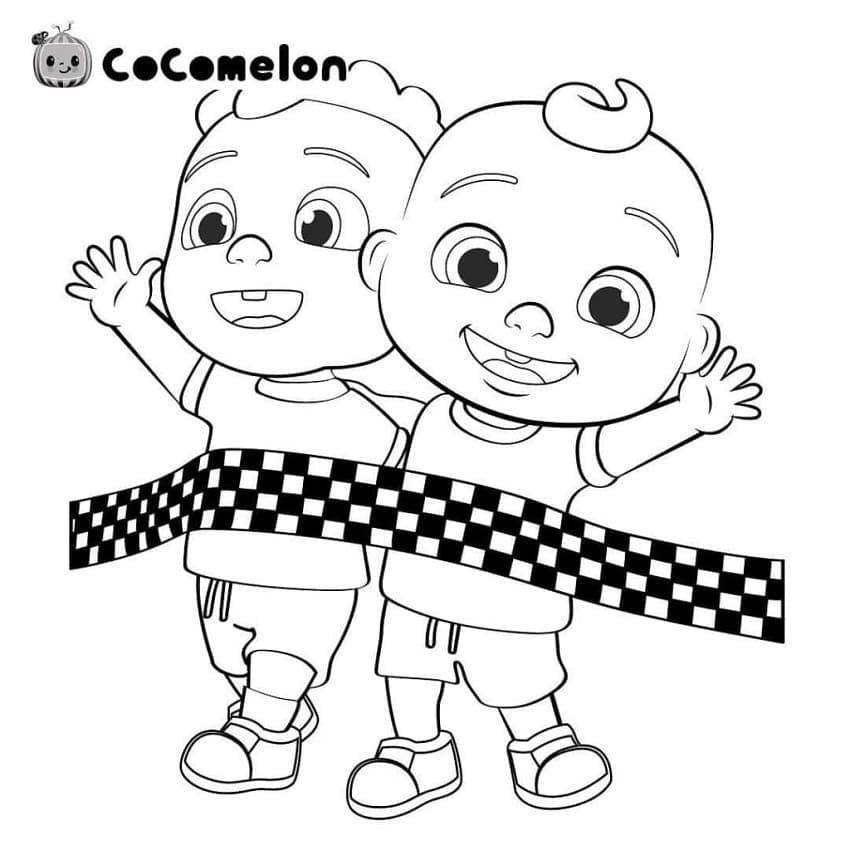 Yazdırılabilir Cocomelon görsel Boyama Sayfası