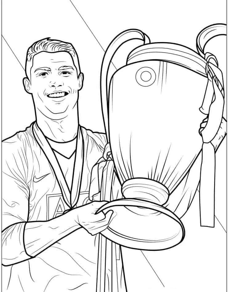 Yazdırılabilir Cristiano Ronaldo Resim Boyama Sayfası