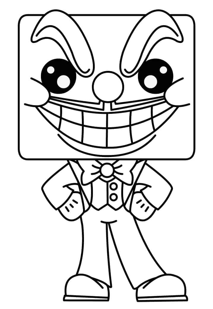 Yazdırılabilir Cuphead Boyama Sayfası