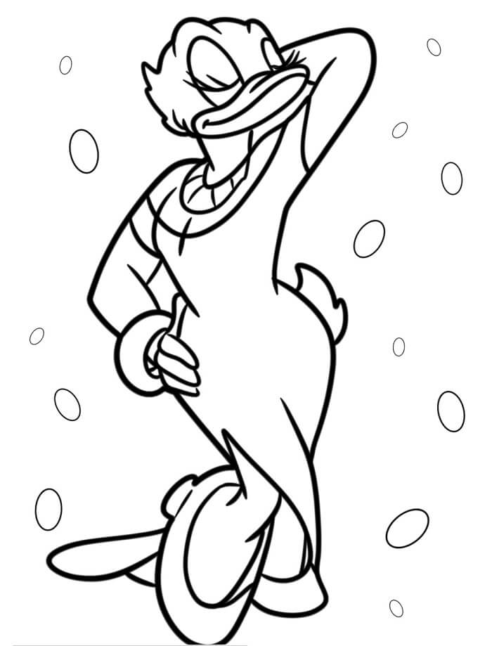 Yazdırılabilir Daisy Duck bedava Boyama Sayfası