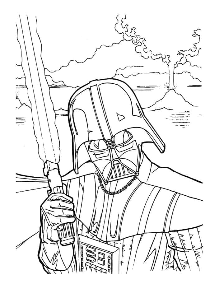 Yazdırılabilir Darth Vader Resim Boyama Sayfası