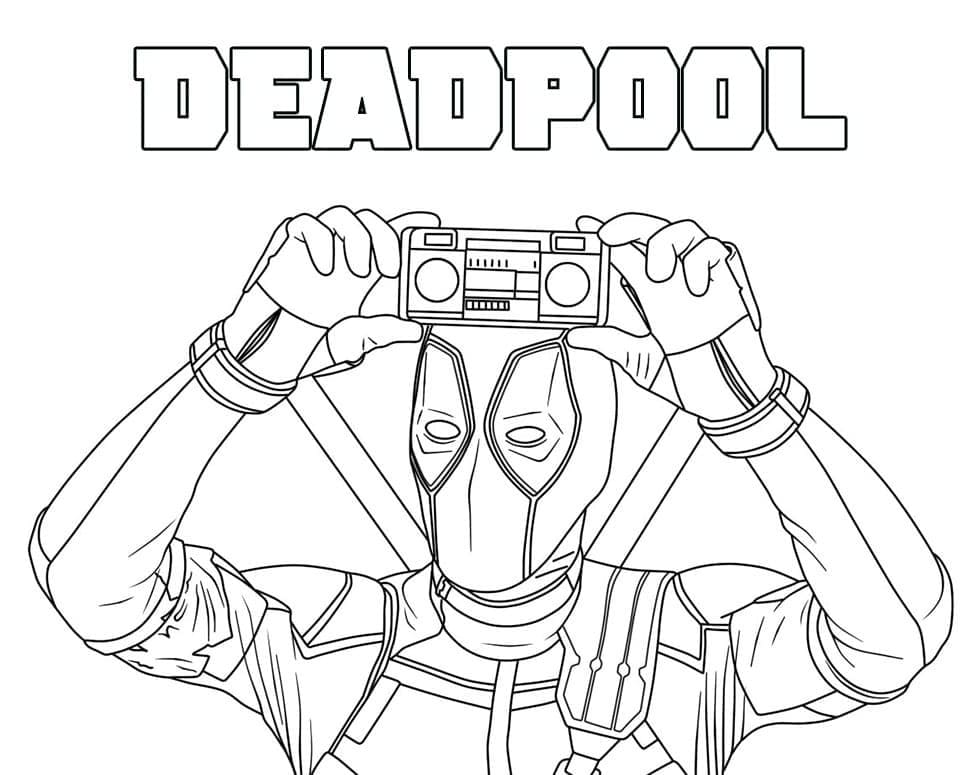 Yazdırılabilir Deadpool Boyama Sayfası