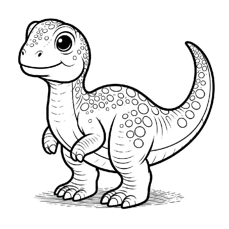Yazdırılabilir Dinozor Boyama Sayfası