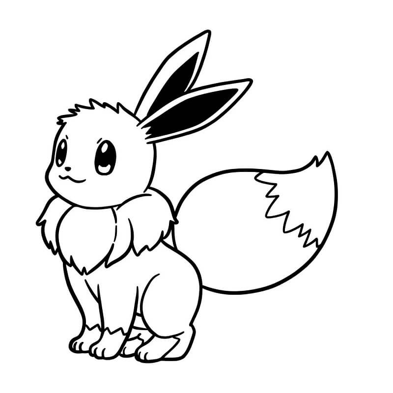 Yazdırılabilir Eevee Resmi Boyama Sayfası