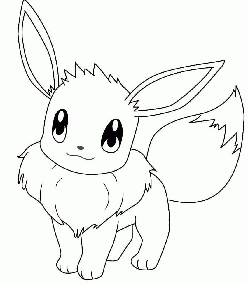 Yazdırılabilir Eevee Boyama Sayfası