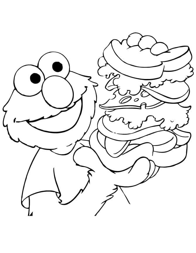 Yazdırılabilir Elmo Boyama Sayfası