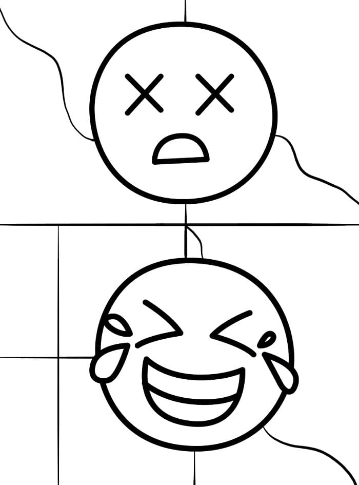 Yazdırılabilir Emoji Boyama Sayfası