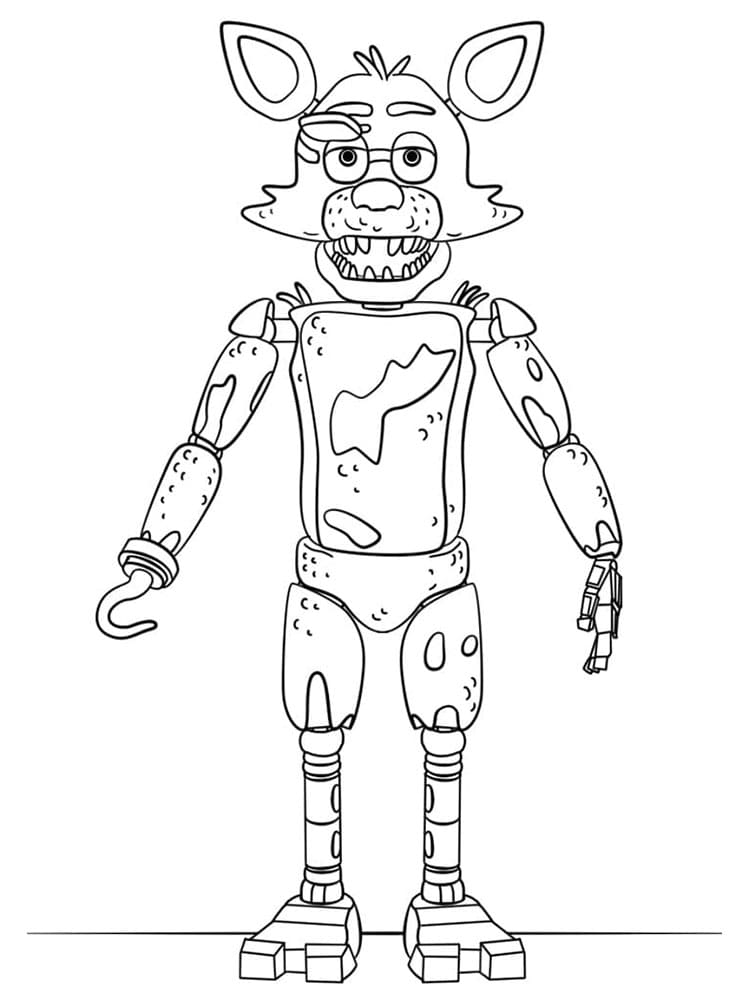 Yazdırılabilir FNAF Bedava Boyama Sayfası
