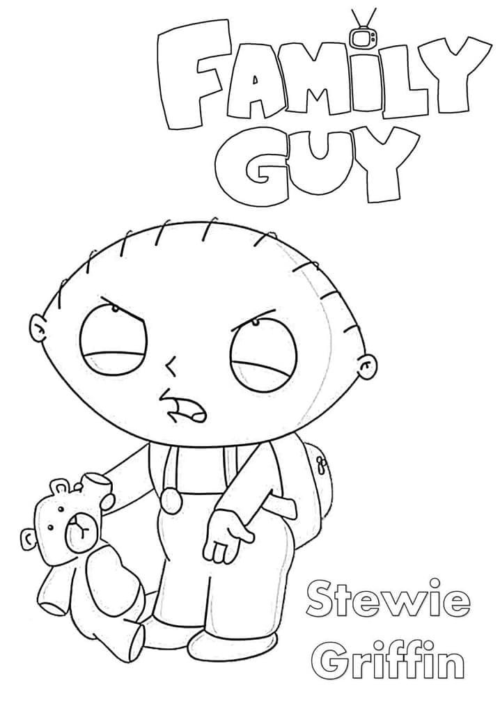Yazdırılabilir Family Guy Görseli Boyama Sayfası