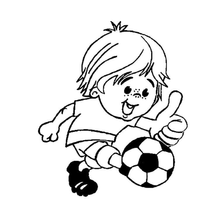 Yazdırılabilir Futbol Bedava Boyama Sayfası