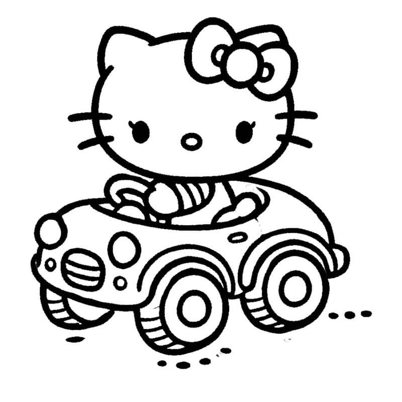 Yazdırılabilir Hello Kitty Resmi Boyama Sayfası