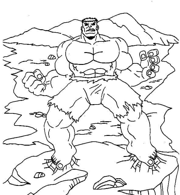 Yazdırılabilir Hulk Görseli Boyama Sayfası