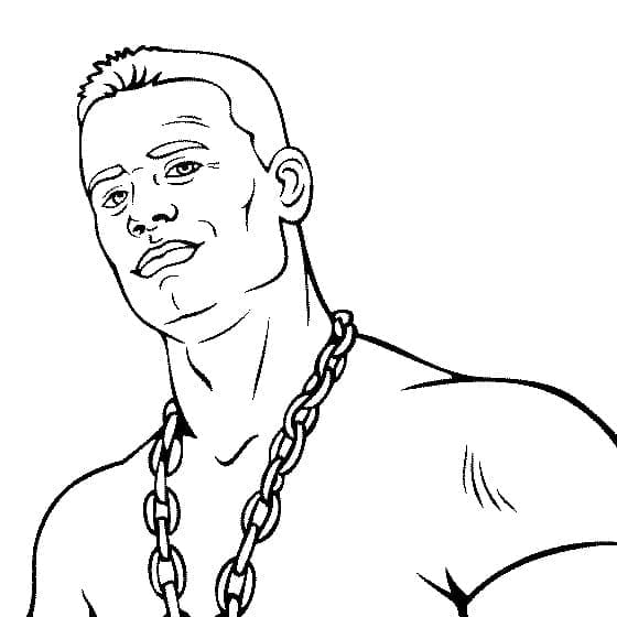 Yazdırılabilir John Cena Çocuklar İçin Boyama Sayfası