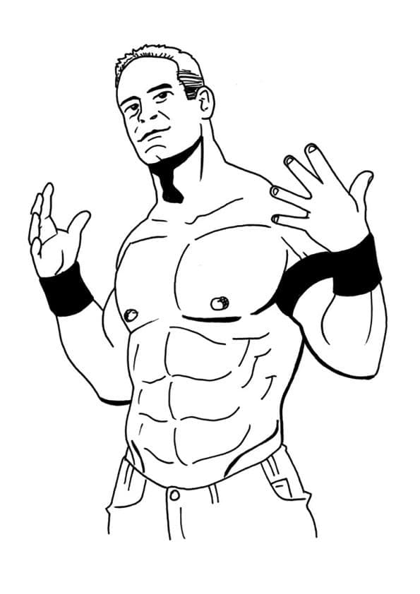 Yazdırılabilir John Cena Resim Boyama Sayfası