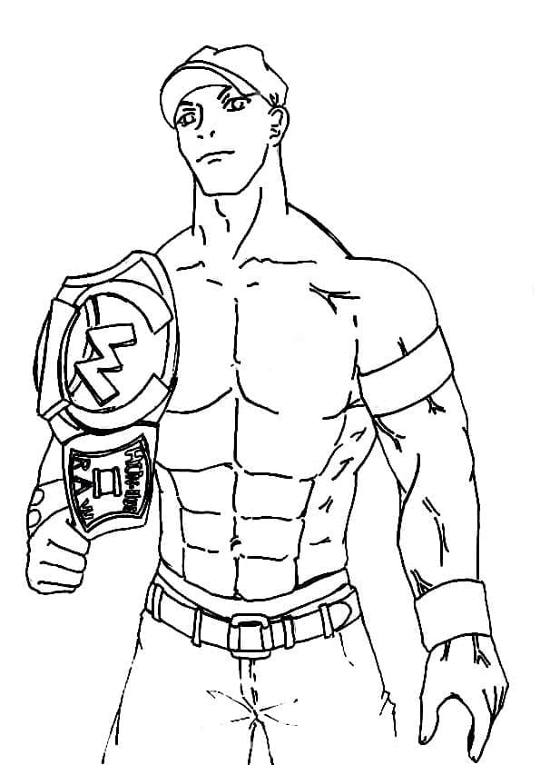 Yazdırılabilir John Cena Ücretsiz Boyama Sayfası