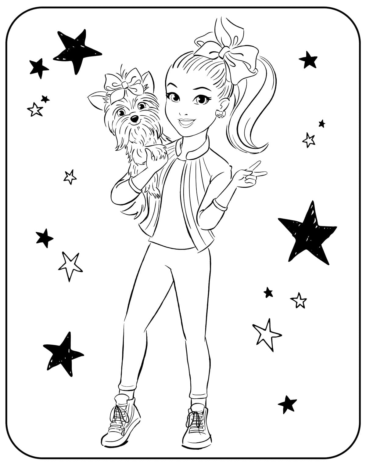 Yazdırılabilir Jojo Siwa Boyama Sayfası