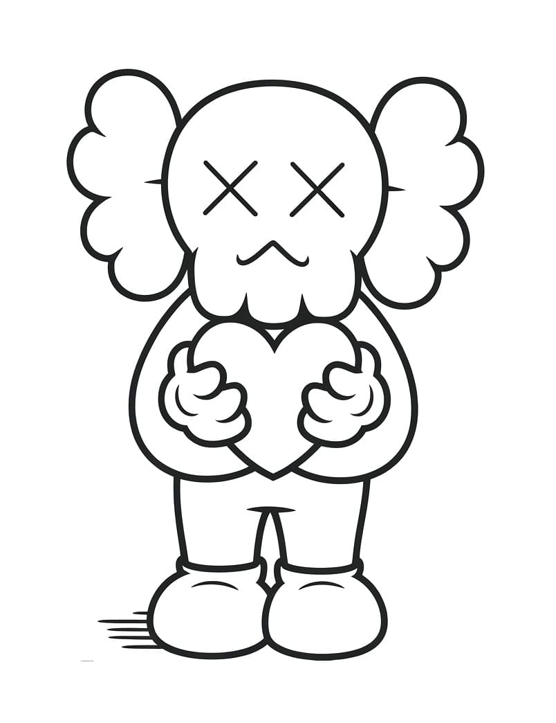 Yazdırılabilir Kaws bedava Boyama Sayfası