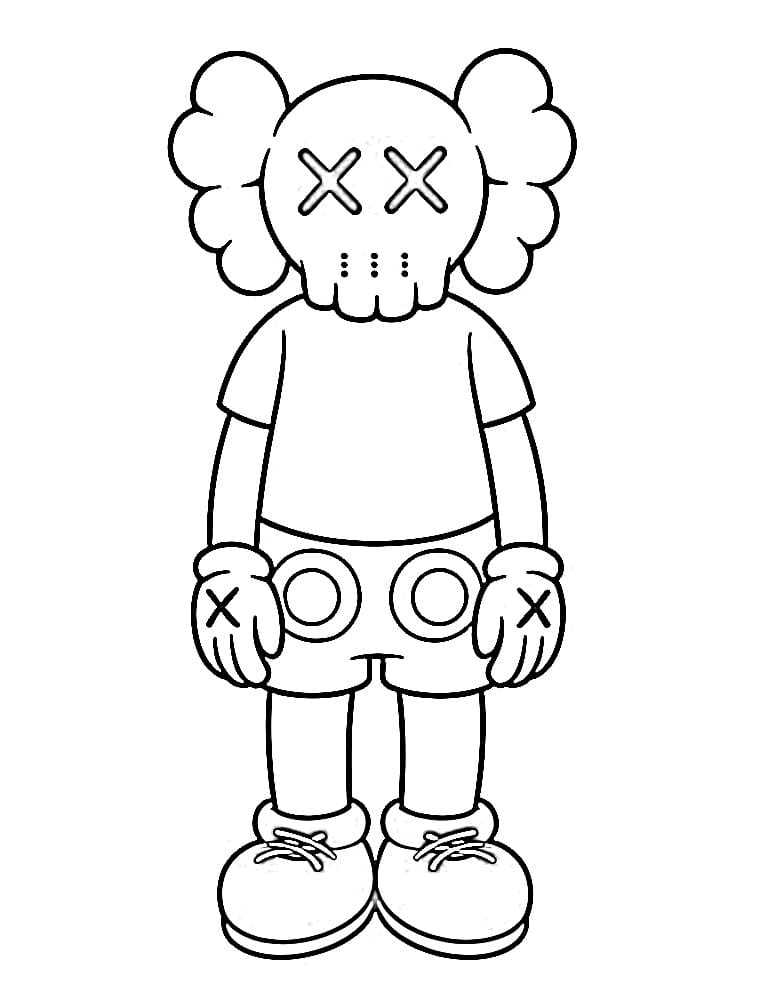 Yazdırılabilir Kaws Boyama Sayfası