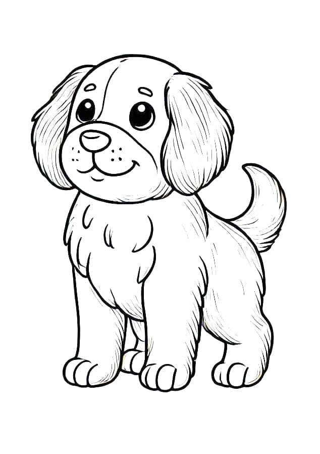 Yazdırılabilir Köpek Boyama Sayfası