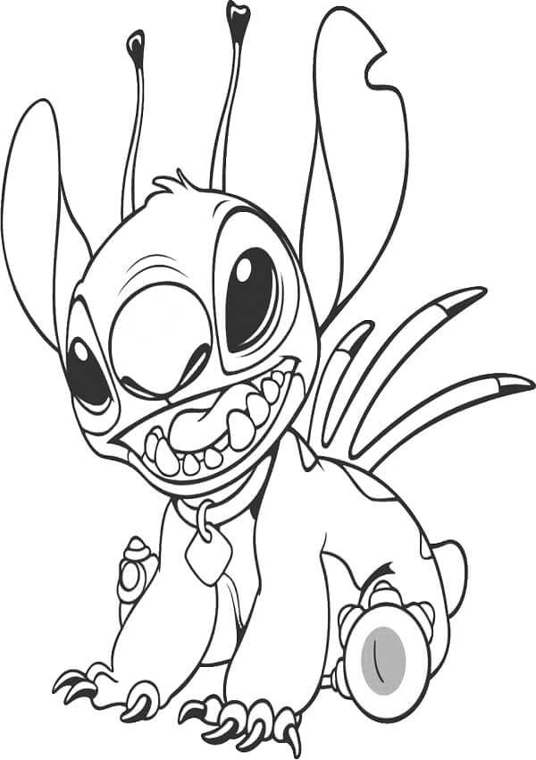Yazdırılabilir Lilo ve Stitch bedava Boyama Sayfası
