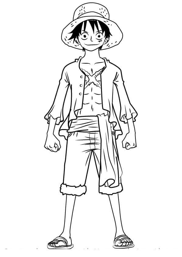 Yazdırılabilir Luffy Resmi Boyama Sayfası