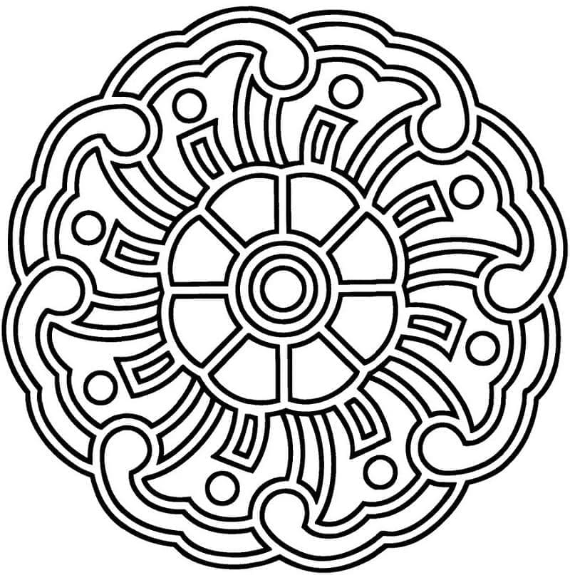 Yazdırılabilir Mandala Boyama Sayfası