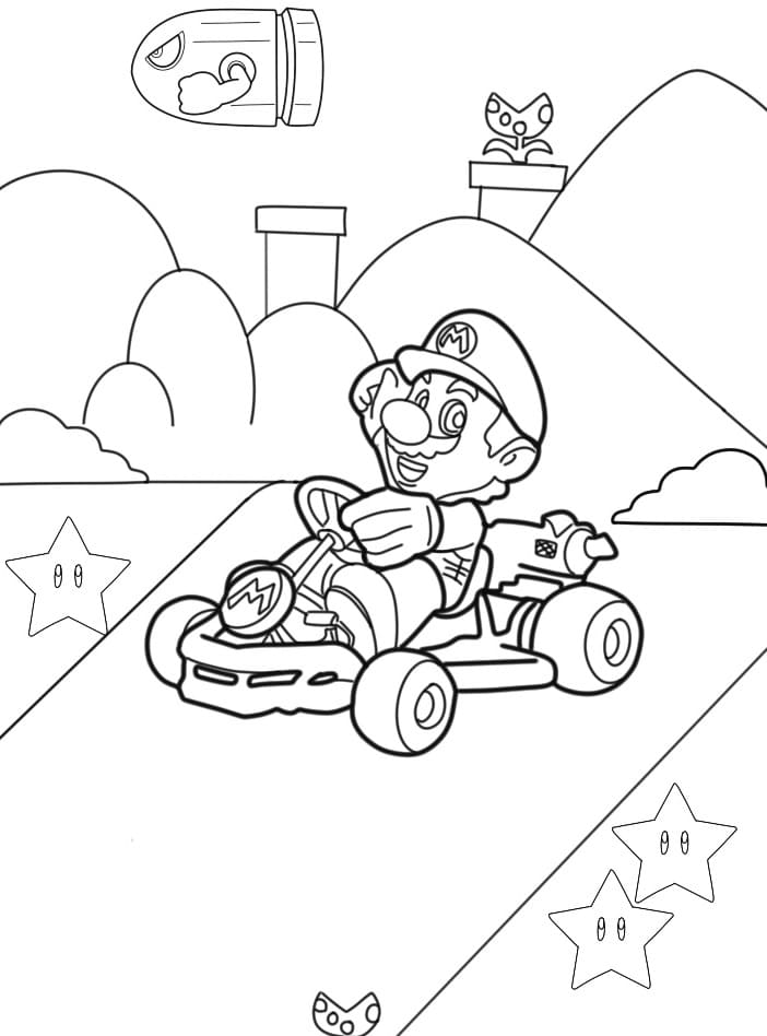 Mario Kart Boyama Sayfaları