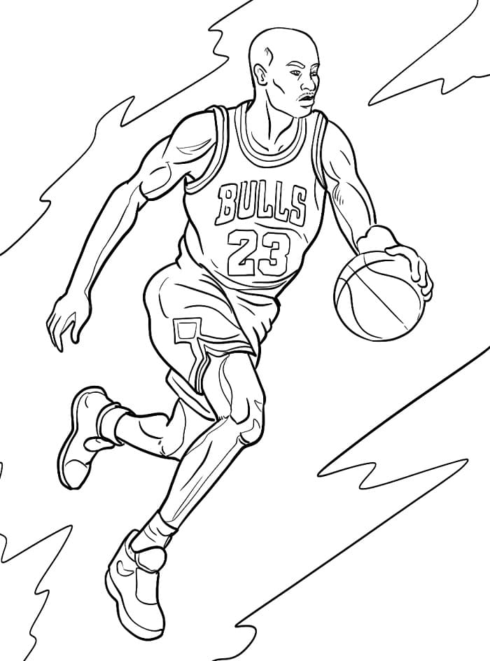 Yazdırılabilir Michael Jordan Boyama Sayfası