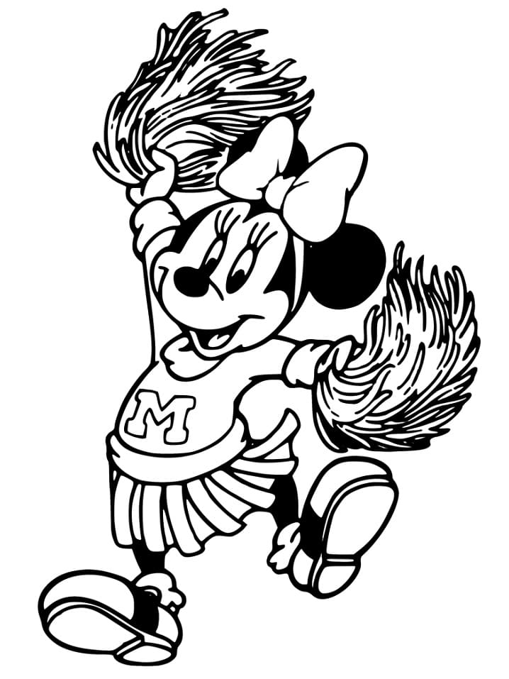 Yazdırılabilir Minnie Mouse Boyama Sayfası