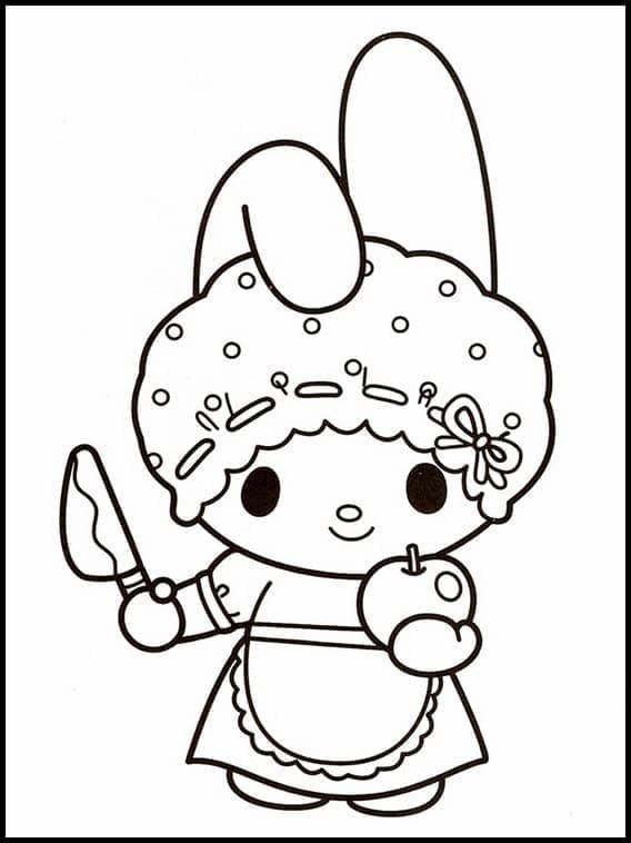 Yazdırılabilir My Melody Boyama Sayfası