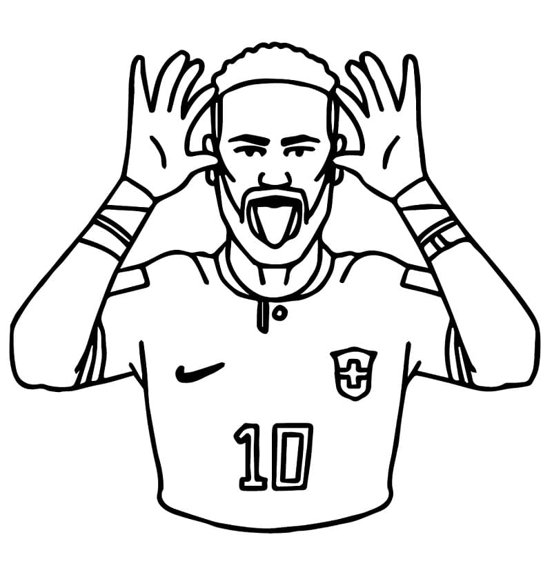 Yazdırılabilir Neymar Boyama Sayfası