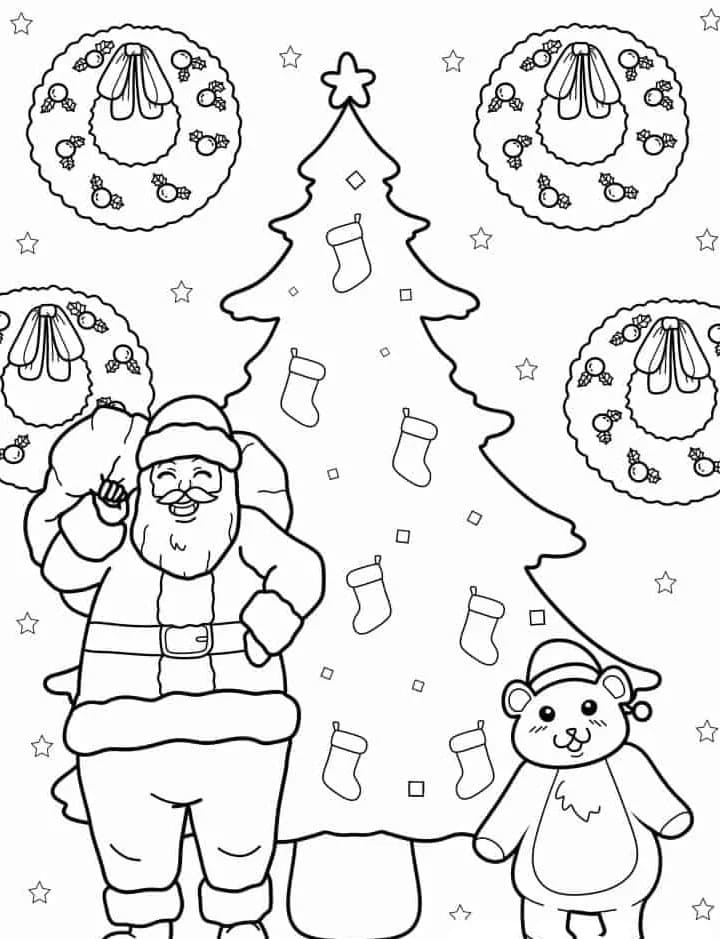 Yılbaşı Ağacı (Noel ağacı) Boyama Sayfaları