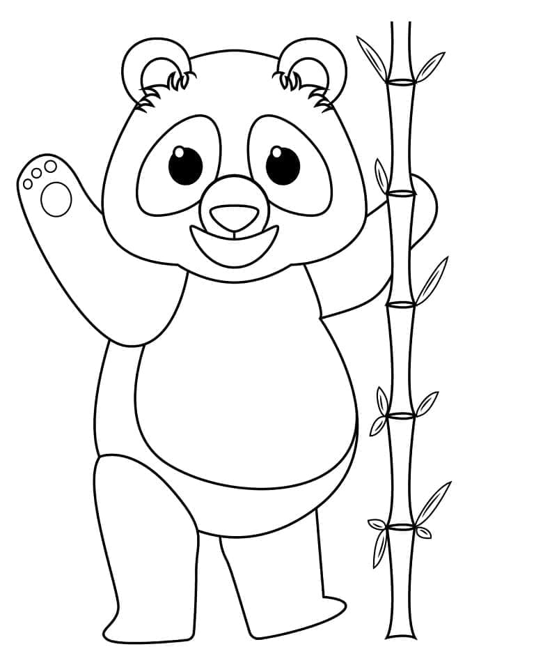 Yazdırılabilir Panda Resmi Boyama Sayfası