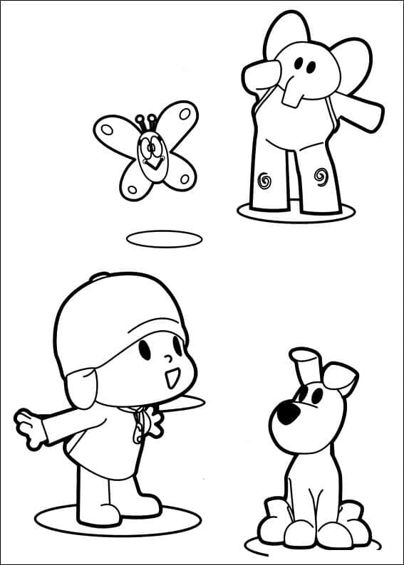 Yazdırılabilir Pocoyo Resmi Boyama Sayfası
