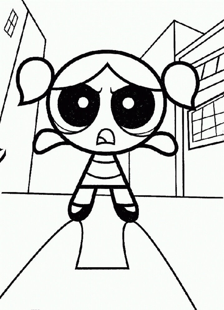 Yazdırılabilir Powerpuff Girls Görseli Boyama Sayfası