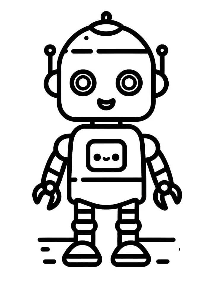Yazdırılabilir Robot Çocuklara Boyama Sayfası