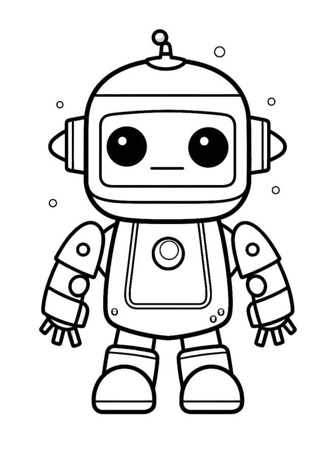 Yazdırılabilir Robot Boyama Sayfası