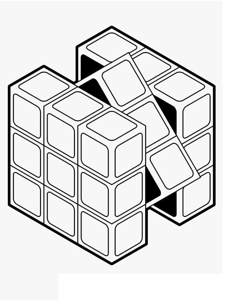 Yazdırılabilir Rubik çocuklar için Boyama Sayfası