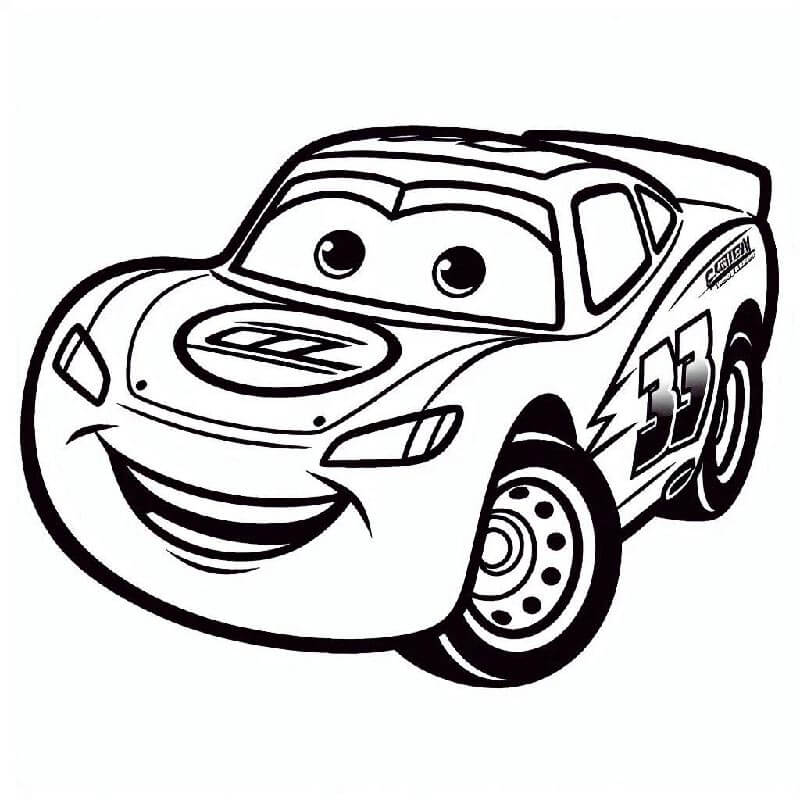Şimşek McQueen Boyama Sayfaları